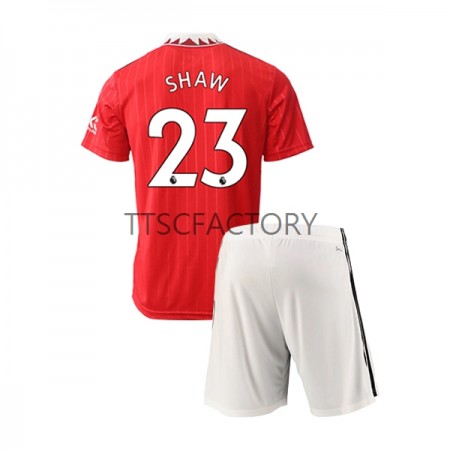 Maillot de Foot Manchester United Luke Shaw 23 Domicile 2022-23 - Enfant Maillot de Foot Manchester United Luke Shaw 23 Domicile 2022-23 - Enfant